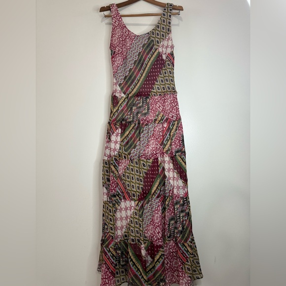 Jones Studio Dresses & Skirts - Jones Studio Sleeveless Pink Patchwork Boho Maxi Dress in size 8